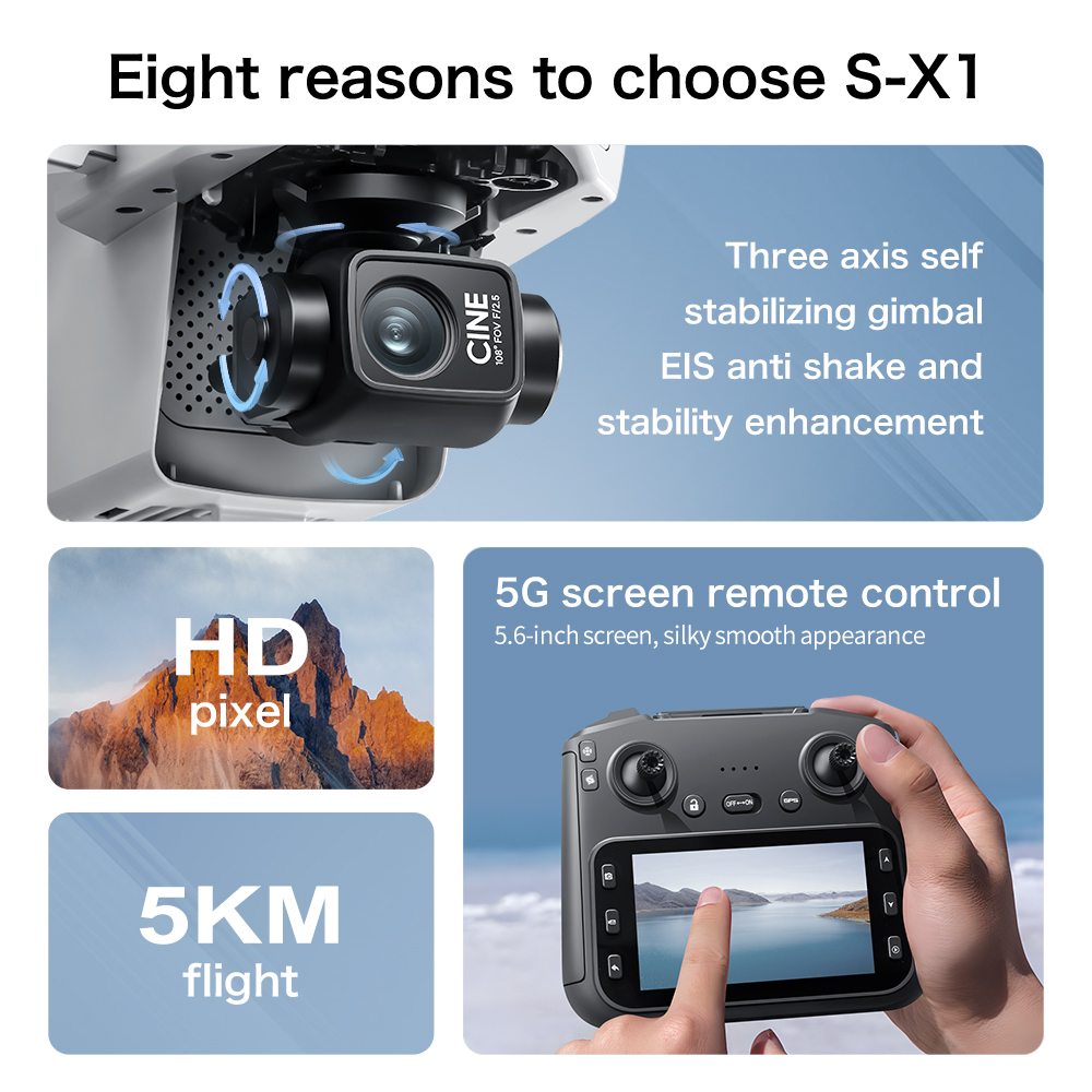 Drone Aéreo Original S-X1 GPS  - Drone Gps Mount avaliação e preço
