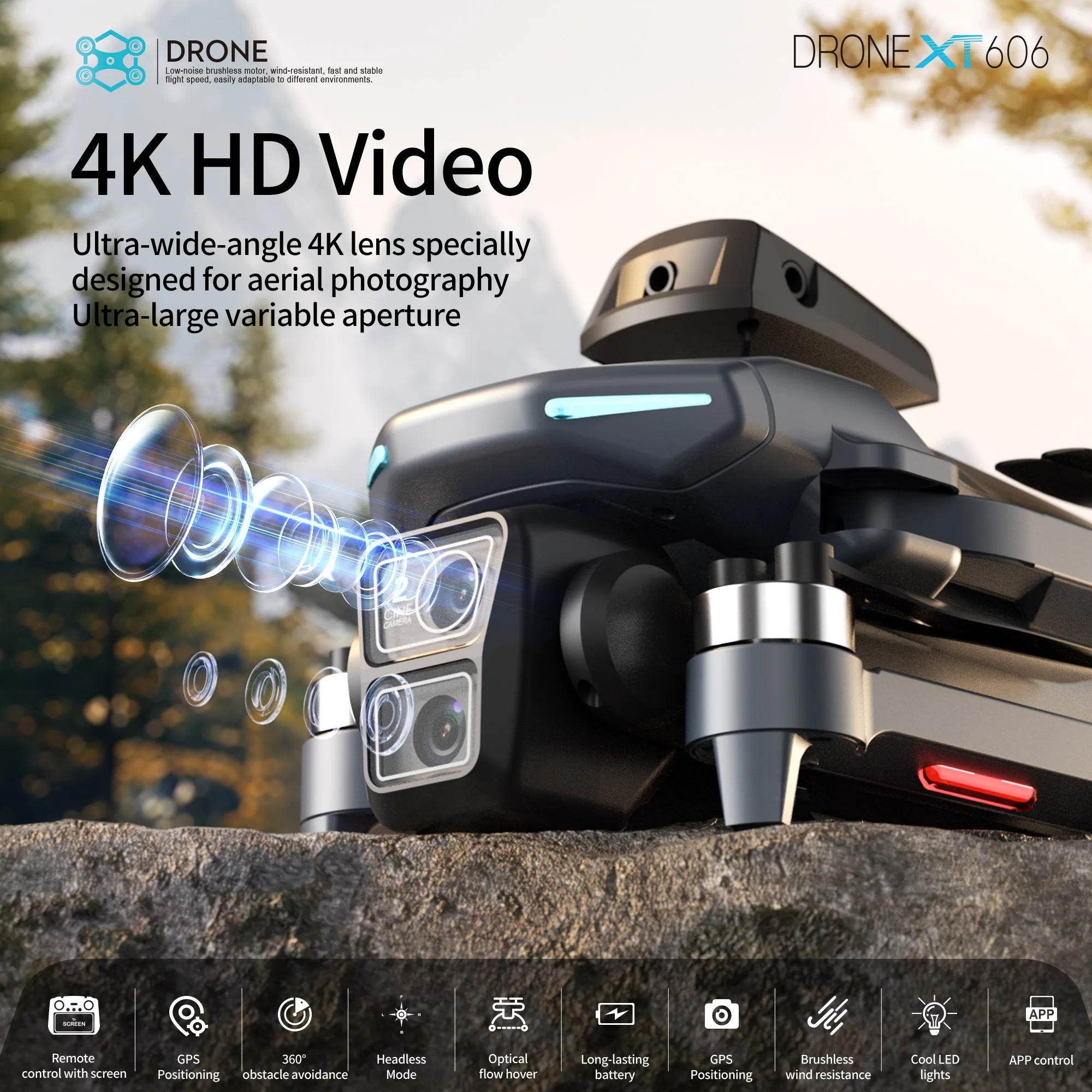 Drone XT606 MAX GPS 4K Profiss - Drone Gps Mount avaliação e preço
